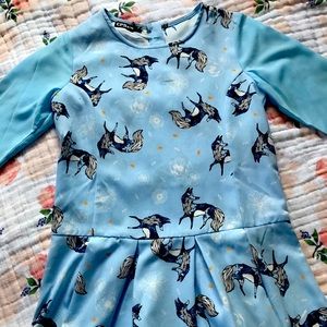 CPS 4/12 Modern Fox Print Peplum Top